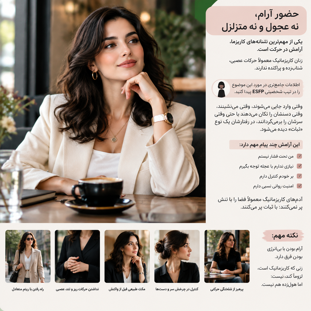 راهنمای تصویری حضور آرام، نه عجول و نه متزلزل