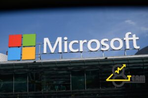 Microsoft signage is being pictured in Warsaw, Poland, on June 26, 2024.