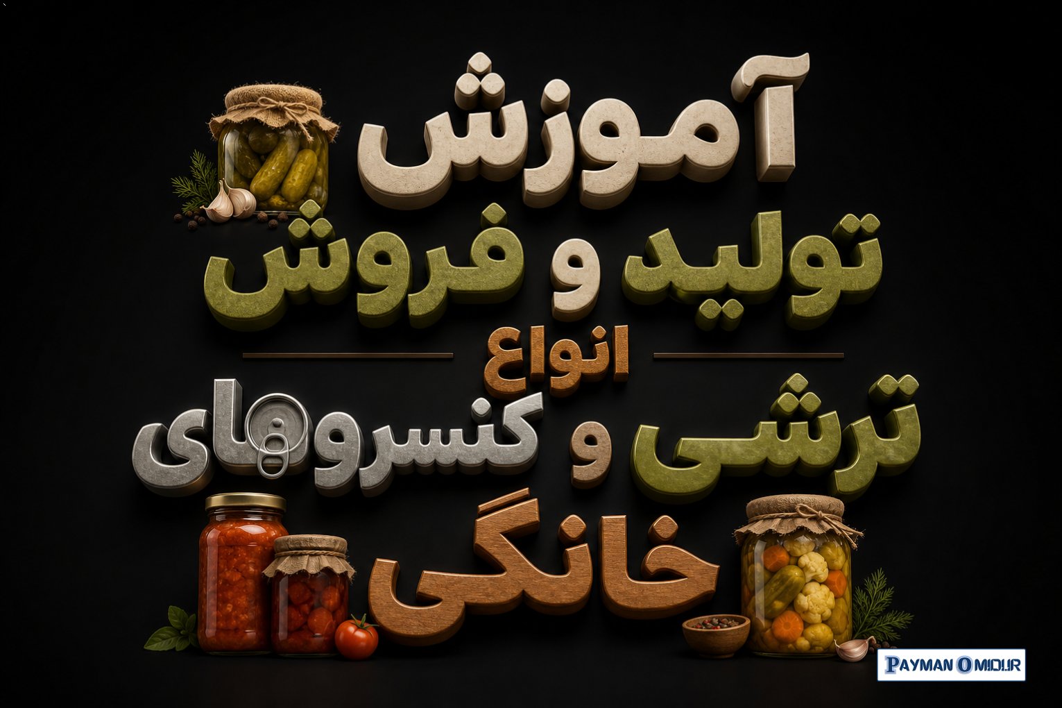 آموزش تولید و فروش انواع ترشی و کنسروهای خانگی