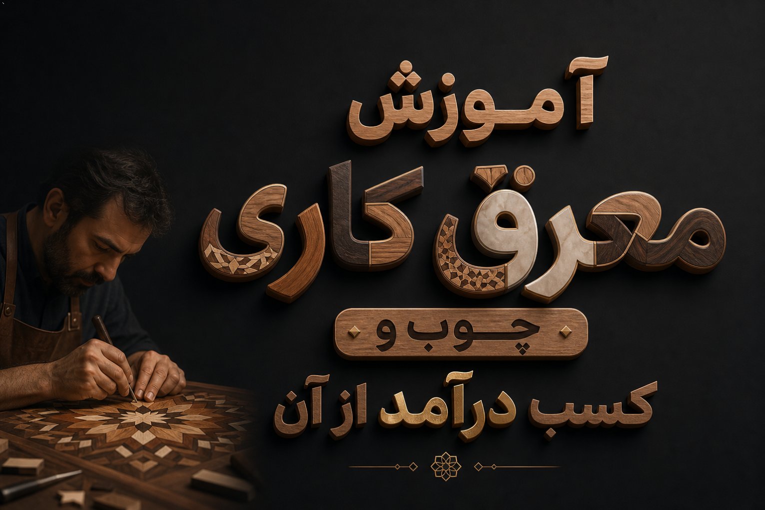 آموزش معرق کاری چوب و کسب درآمد از آن