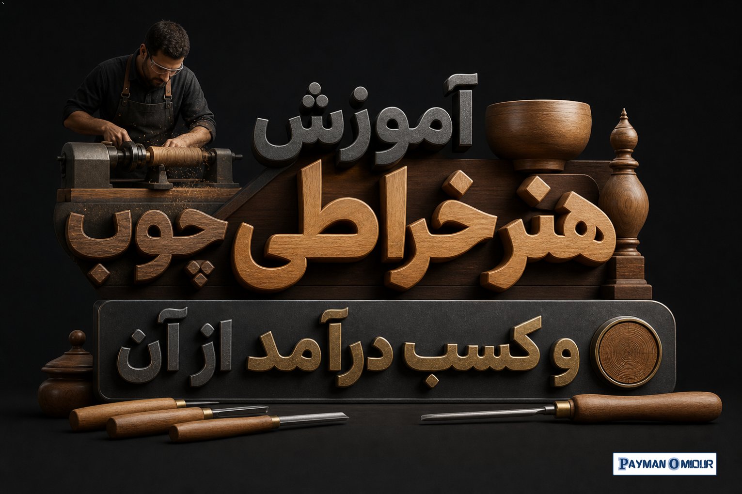 آموزش هنر خراطی چوب و کسب درآمد از آن