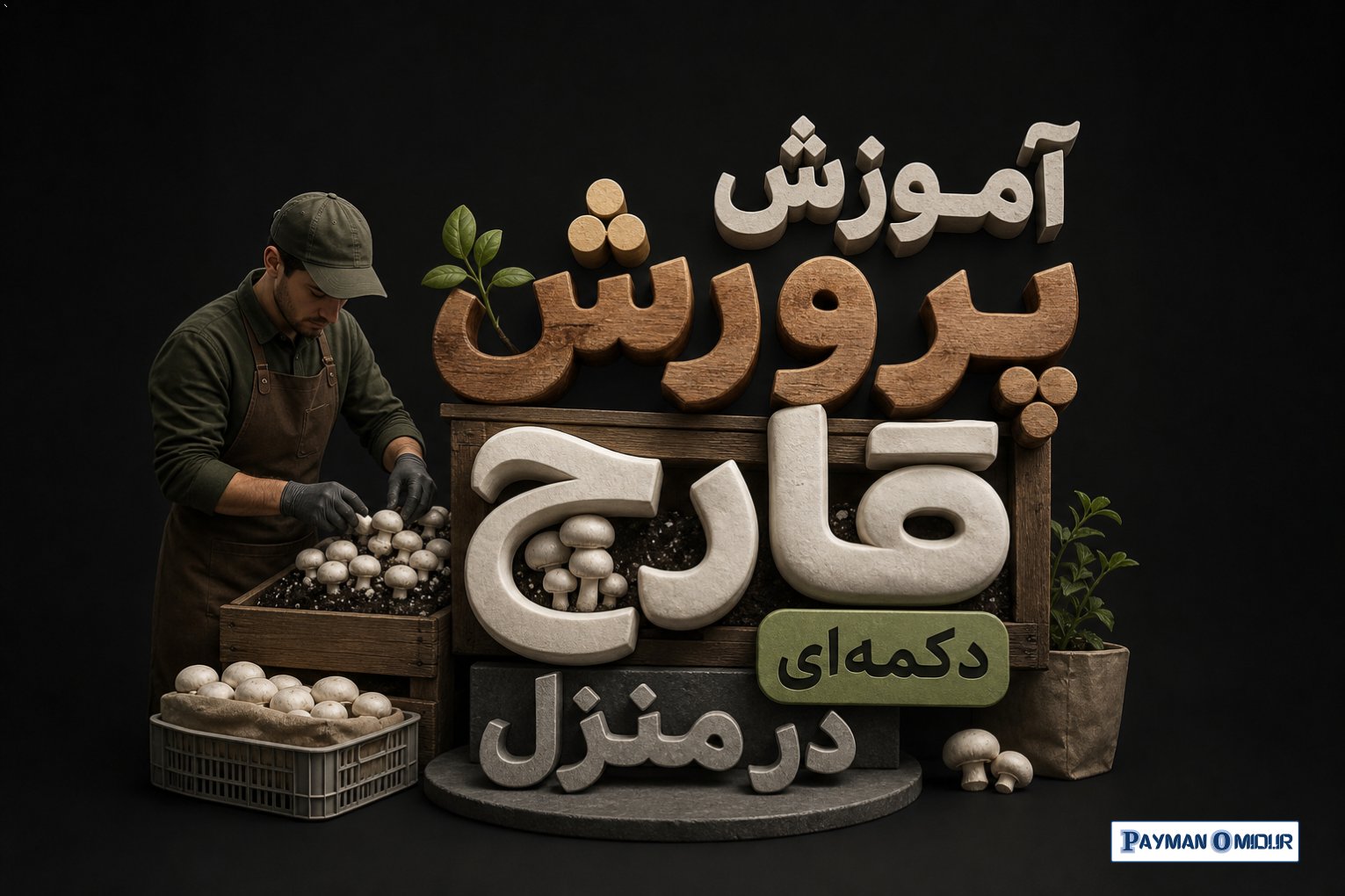 آموزش پرورش قارچ دکمه‌ای در منزل