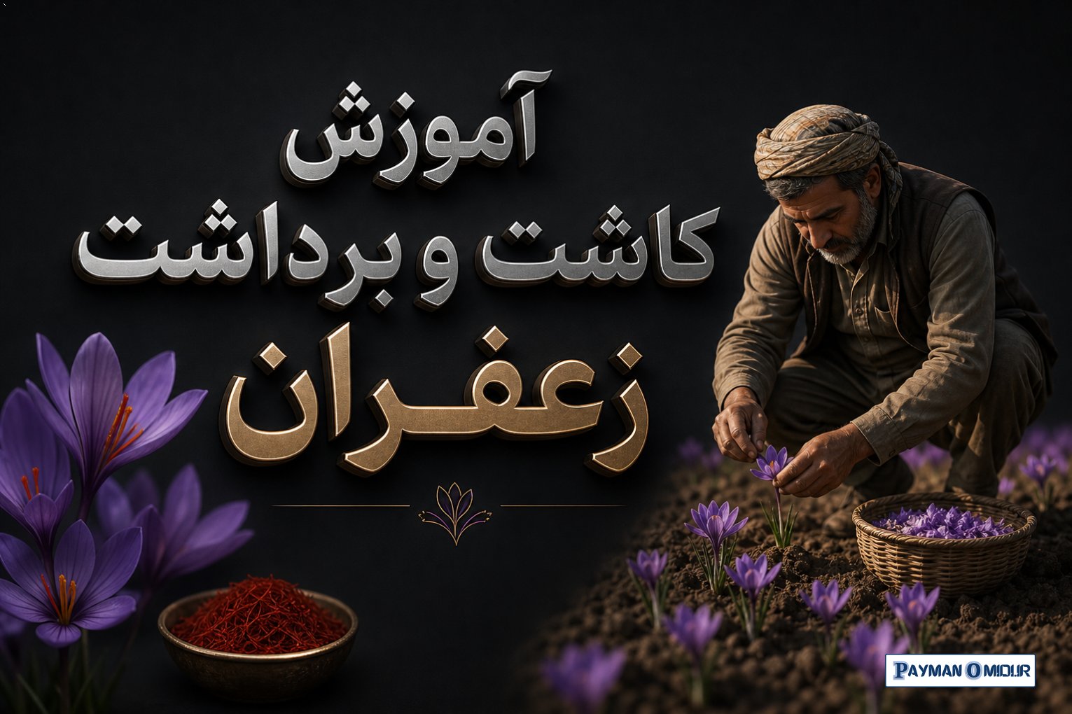 آموزش کاشت و برداشت زعفران
