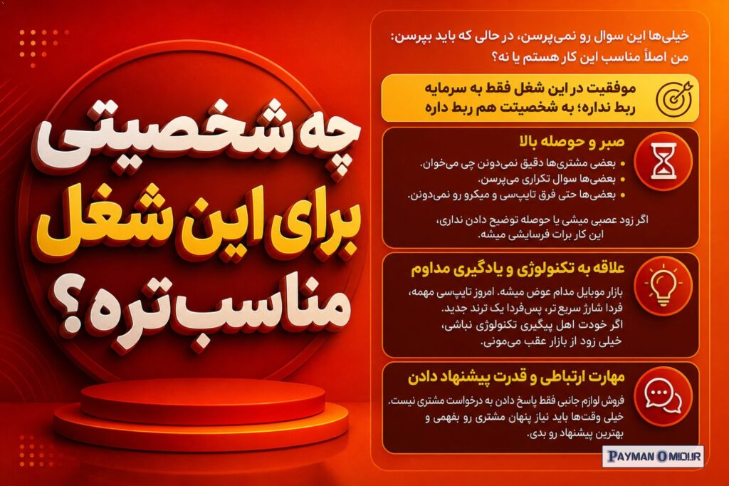 چه شخصیتی برای این شغل مناسب‌تره؟ خیلی‌ها این سوال رو نمی‌پرسن، در حالی که باید بپرسن: من اصلاً مناسب این کار هستم یا نه…