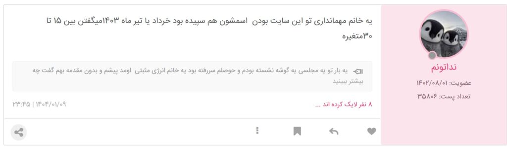 نظرات کاربران ایرانی در مورد شغل مهماندار هواپیما