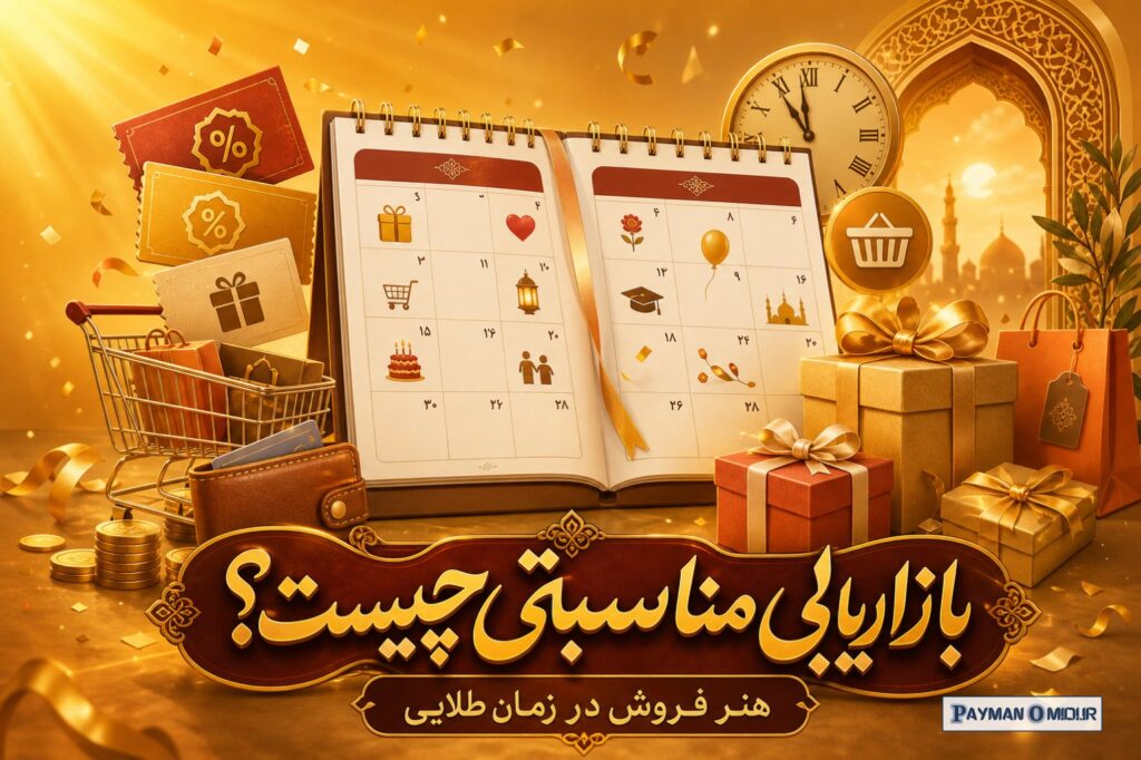 بازاریابی مناسبتی چیست؟ هنر فروش در زمان طلایی یک بازاریابی خوب در مناسبت‌ها یعنی از فرصت‌های ویژه استفاده کنیم و با برن…