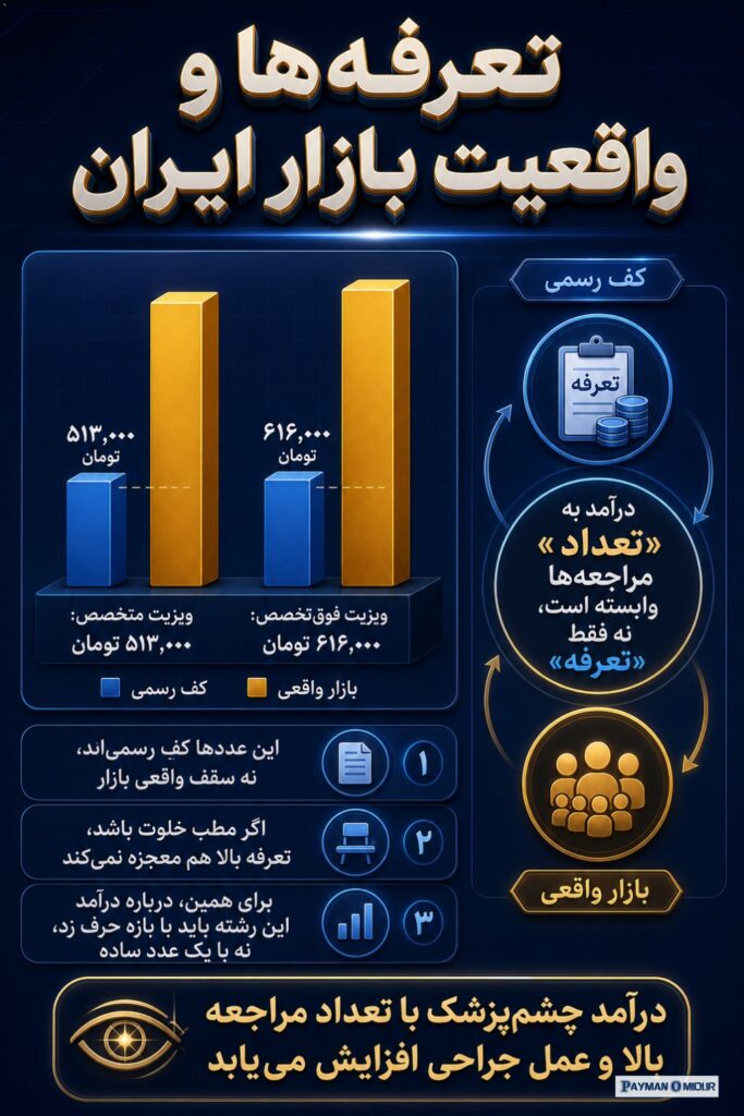 تعرفه‌ها و واقعیت بازار ایران تعرفه رسمی هر سال تعیین می‌شود، اما چیزی که در بازار واقعی اتفاق می‌افتد همیشه دقیقاً براب…