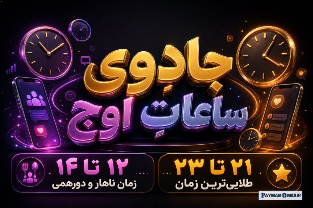 جادویِ ساعاتِ اوج (Peak Hours) اگر بخواهید مثل ربات، همان ساعتی که اپلیکیشن‌های آنالیز می‌گویند پست بگذارید، احتمالاً شک…