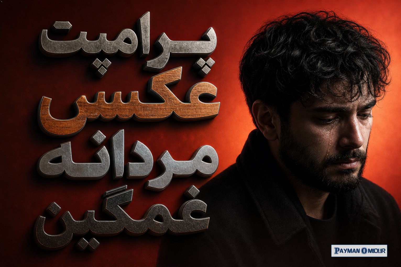 پرامپت عکس مردانه غمگین