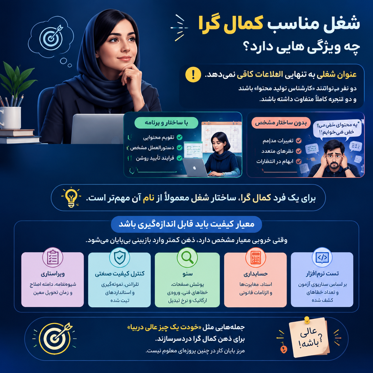 شغل مناسب کمال گرا چه ویژگی هایی دارد؟