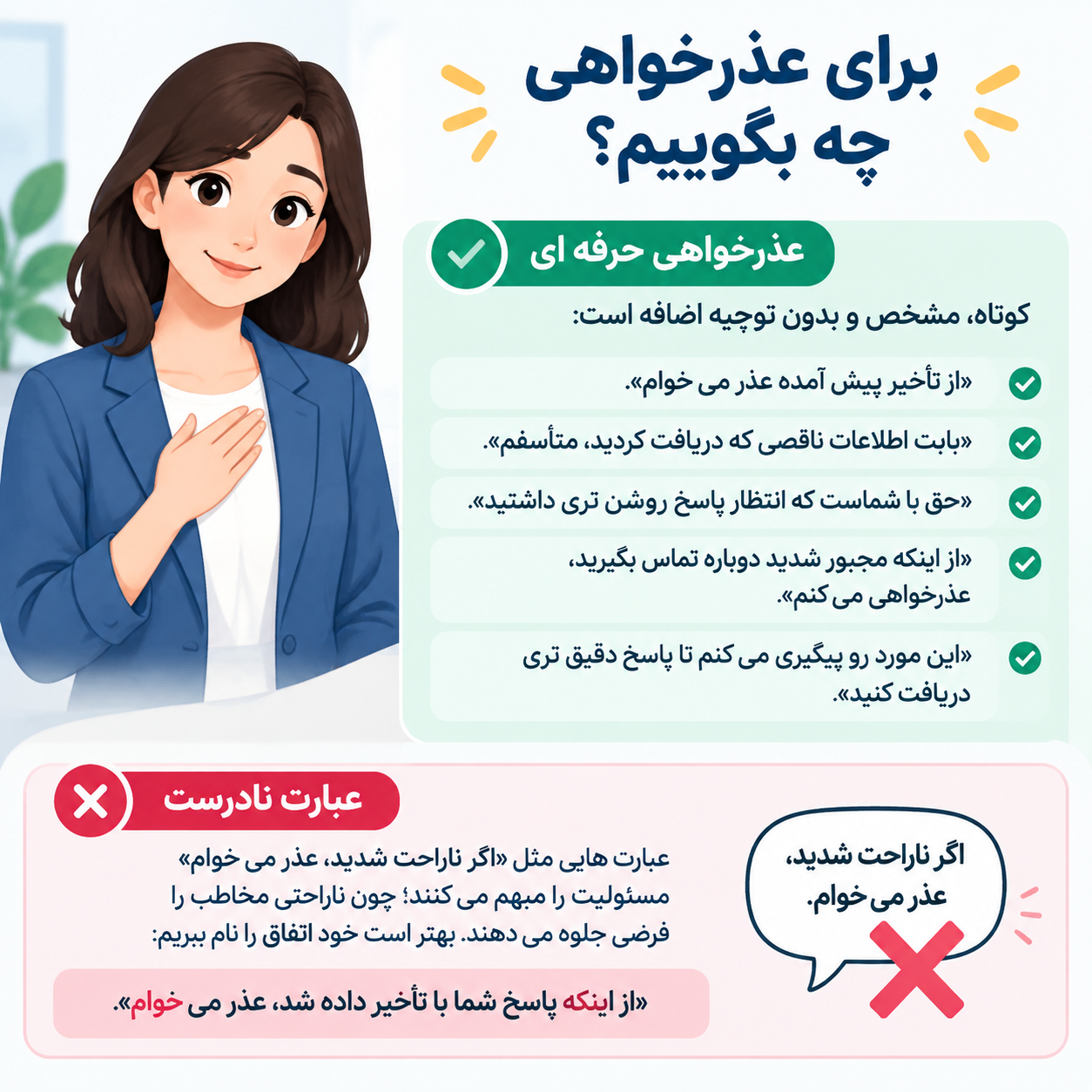 برای عذرخواهی چه بگوییم؟