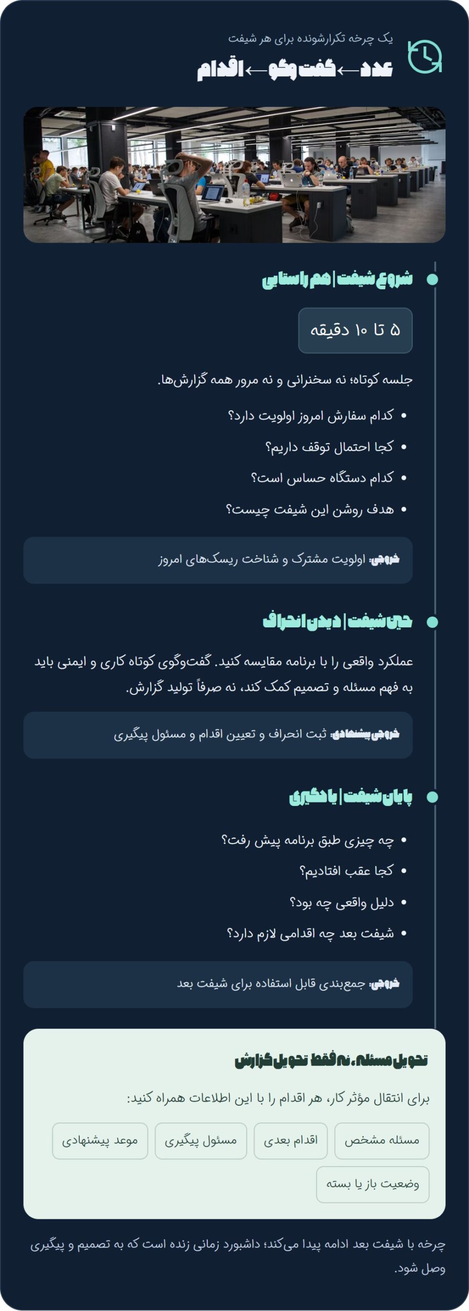 ستون چهارم: ریتم مدیریتی، چیزی است که سیستم را زنده نگه می دارد
