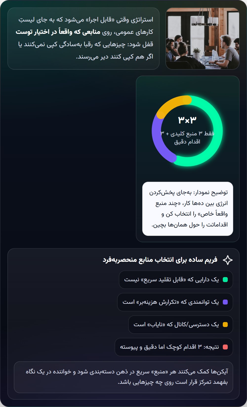 2. تمرکز بر منابع منحصربهفرد